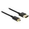 Kabelis Delock Juodas HDMI Micro - HDMI 2m (84783)