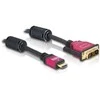 Kabelis Delock HDMI - DVI-D 5m raudona (84344)