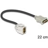 Modulis keystone HDMI na kablu 22cm Delock