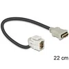 Keystone modulis su kabeliu DeLOCK HDMI ho-ho, 22cm, pilkas /86326