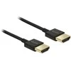 DELOCK laidas HDMI A Stecker HDMI A Stecker High Speed su Ethernet 3D 4K 2,0 m Premium Slim Delock