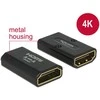 DELOCK didelės spartos HDMI adapteris su eternetu – HDMI-A lizdas > HDMI-A moteriškas 4K Gender Changer juodas
