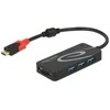 Delock USB šakotuvas su kortelių skaitytuvu