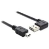 Delock Cable USB mini AM-BM 2.0 0.5m juoda kampu į kairę/dešinę Easy-USB