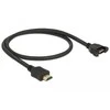 HDMI laidas su tvirtinimo anga juodas