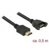 HDMI kabelis 0,5 m su skydiniu laikikliu