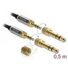 Delock 85784 - 3.5mm - Male - 3.5mm - Male - 0.5 m - Juodas - Gray