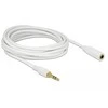 Delock kabelio lizdas 3,5 mm – 3,5 mm lizdas, 5 m baltas (85591)