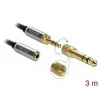 Delock 85782 - 3.5mm - Kištukas - 3.5mm - Lizdas - 3 m - Juodas - Pilkas