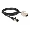 Delock Cable RJ45 kištukas prie Keystone modulio RJ45 lizdo Cat.6A 2 m juodas
