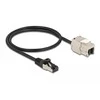 Delock Cable RJ45 kištukas prie Keystone modulio RJ45 lizdo Cat.6A 50 cm juodas