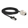 Delock Cable RJ45 kištukas prie Keystone modulio RJ45 lizdo Cat.6A 3 m juodas