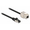 Delock Cable RJ45 kištukas prie Keystone modulio RJ45 lizdo Cat.6A 25 cm juodas