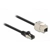 Delock Kabelis RJ45 Stecker zu Keystone Modul RJ45 Buchse Cat.6A 1 m juodas