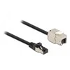 Delock Cable RJ45 kištukas prie Keystone modulio RJ45 lizdo Cat.6A 2 m juodas