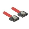 DELOCK Cable SATA FLEXI 6 Gb/s 30cm raudono metalo