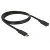 DELOCK ilgintuvas SuperSpeed USB USB 3.1 Gen 1 USB Type-C vyriškas > moteriškas 3 A 1,0 m juodas