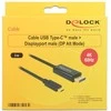 Kabelis USB Delock USB-C - DisplayPort 3 m Juodas (85257)