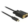 Kabelis USB Delock Type-C - VGA, 1080p, 1m, juodas (85261)