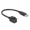 „Delock Keystone“ modulis USB 2.0 C lizdas > USB 2.0 A kištukas su kabeliu