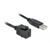 „Delock Keystone“ modulis USB 2.0 C lizdas > USB 2.0 A kištukas su kabeliu