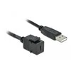 „Delock Keystone“ modulis USB 2.0 C lizdas > USB 2.0 A kištukas su kabeliu