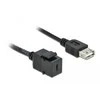 Delock Keystone modulis USB 2.0 C lizdas > USB 2.0 A lizdas su laidu