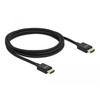 DELOCK HDMI koaksialinis M/M v2.1 kabelis 2m 8K 60Hz braiding juodas