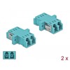 Delock LWL Kupplung LC Duplex Buchse / Buchse Multimode 2 vnt. hellblau