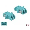 Delock LWL Kupplung LC Duplex Buchse / Buchse Multimode 2 vnt. hellblau