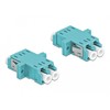 Delock LWL Kupplung LC Duplex Buchse / Buchse Multimode 2 vnt. hellblau