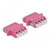 Delock LWL Kupplung LC Quad Buchse zu LC Quad Buchse Multimode 2 vnt. violett