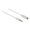 Delock Audio Verlängerungskabel Klinke 3,5 mm 4 Pin Stecker zu Buchse 0,5 m baltas
