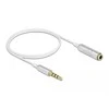 Delock Audio Verlängerungskabel Klinke 3,5 mm 4 Pin Stecker zu Buchse 0,5 m baltas