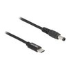 Delock Notebook Ladekabel USB Type-C Stecker zu 5,5 x 2,1 mm Stecker