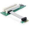 Delock Riser Karte PCI Express x1 > 2 x PCI mit flexiblem Kabelis 9 cm links gerichtet