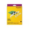 DELOCK PCI EXPRESS X1 2X RJ45 1GB TINKLO KORTELĖ, TAIKYKITE ŽEMUS PROFILIUS