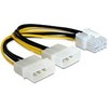 DELOCK Cable PCI Express maitinimo šaltinis 8 kontaktai > 2x5,25 vnt.