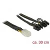 DELOCK PCI Express maitinimo kabelis 6 kontaktų lizdas > 2 x 8 kontaktų kištukas 30 cm