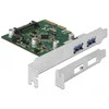 Delock PCI Express x4 kortelė su 2 x išorine USB 3.1 Gen 2 Type-A motele