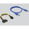 Delock Riser PCI Express Karte x1 > x16 mit 60cm USB Kabelis