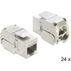 MODUŁ KEYSTONE GNIAZDO RJ45->LSA STP KAT.6A DO PUSZKI MONTAŻOWEJ DELOCK (24 SZTUKI)