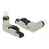 Delock RJ45 kištuko lauko mazgas Cat.6A metalinis kampuotas