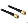 Delock antenos kabelis RP-SMA kištukas > RP-SMA kištukas LMR195 2 m