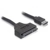 DELOCK Cable eSATAp > 22 pin SATA 2,5i / 3,5i 0,5m