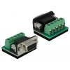 Delock Szeregowy Adapteris kablowy USB 2.0 Typ-A do RS-422/485 DB9 ESD ochrona 15 kV ochrona przed przepięciami 600 W rozszerzony zakres temperatur