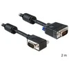 DELOCK cable VGA Delock 2.0m SVGA St/St gewinkelt