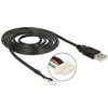 Delock Anschlusskabel USB 2.0 A Stecker > 5 pin Kamera Stecker V5 1,5 m