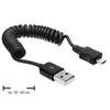 DELOCK kabelis USB 2.0-A St > USB mikro-B St Spiralkabel