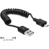 DELOCK kabelis USB 2.0-A St > USB mikro-B St Spiralkabel